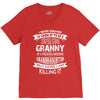 Super Cool Granny Of A Freaking Awesome Granddaughter V-Neck Tee