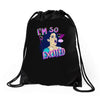 i'm soo excited Drawstring Bags