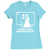 pixel wedding under new management Ladies Fitted T-Shirt