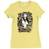 girl snake skull Ladies Fitted T-Shirt