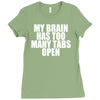my brain has too many tabs open Ladies Fitted T-Shirt