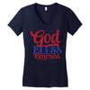 god bless america Women's V-Neck T-Shirt