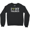 i love my soldier regular camouflage Crewneck Sweatshirt