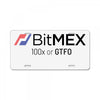 100x or gtfo bitmex edition License Plate