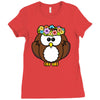lovely owl Ladies Fitted T-Shirt