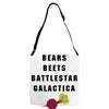 bears beets battlestar galactica Adjustable Strap Totes