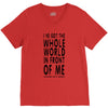 official t shirt red sleeping with sirens whole world lyrics all sizes V-Neck Tee
