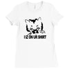 i iz on your shirt funny lolcat geek nerd tee cat s 3xl Ladies Fitted T-Shirt