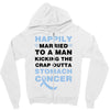 happily married to a man kicking the crap outta stomach cancer Zipper Hoodie