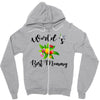 world's best mommy with flowers Zipper Hoodie