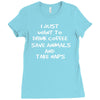 i just want to drink coffee Ladies Fitted T-Shirt