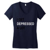 i get deppresed a lot Women's V-Neck T-Shirt