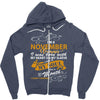 I'm a november woman I was born with my heart Zipper Hoodie