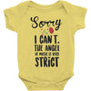 sorry i can't the angel of music is very strict Baby Bodysuit