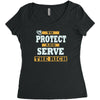 to protect and serve the rich Women's Triblend Scoop T-shirt
