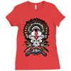 smokin pipes n feathers Ladies Fitted T-Shirt