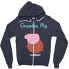 peppa pig grandpa pig Zipper Hoodie