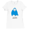 new! mens 'sloth' Ladies Fitted T-Shirt