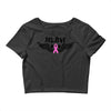 angel wing believe breast cancer Crop Top