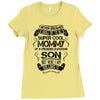 Super Cool Mommy Of A Freaking Awesome Son Ladies Fitted T-Shirt