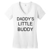 daddy little buddy Women's V-Neck T-Shirt