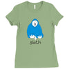 new! mens 'sloth' Ladies Fitted T-Shirt