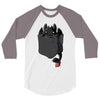 pocket toothless 3/4 Sleeve Shirt