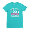 if my husky could talk Ladies Fitted T-Shirt