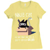 ninja cat Ladies Fitted T-Shirt