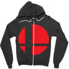 smash bros tribute unisex vinyl Zipper Hoodie