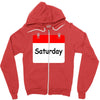 title of day of the week saturday day of the week Zipper Hoodie