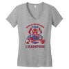 world devouring champion Women's V-Neck T-Shirt