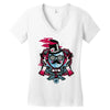mr topstache vs jthree Women's V-Neck T-Shirt