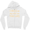 i kiss my dog on the lips Zipper Hoodie