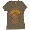 skull pirate Ladies Fitted T-Shirt