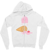 ice cream ghost Zipper Hoodie