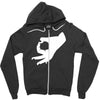 finger symbol Zipper Hoodie