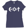uomo coexist u2 band rock bono musica Ladies Fitted T-Shirt