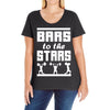 bars to the stars Ladies Curvy T-Shirt