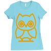 owl Ladies Fitted T-Shirt