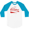 enjoy cocaine funny gray 3/4 Sleeve Shirt
