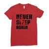 Never Sleep Again Ladies Fitted T-Shirt