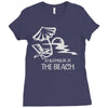 i'd rather be at the beach Ladies Fitted T-Shirt