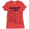 August Girl Facts Leo Ladies Fitted T-Shirt