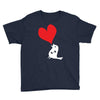 bird love heart animal graph note music party pop art gift Youth Tee