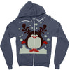 christmas t shirt santa reindeer penguin novelty xmas Zipper Hoodie