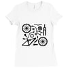 bike parts full suspension airfix model parts mens printed cotton Ladies Fitted T-Shirt