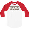 real men hunt for their food father's day hunting fishing funny 3/4 Sleeve Shirt