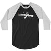 banksy style ak47 art   funny 3/4 Sleeve Shirt