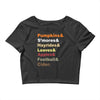 fall helvetica Crop Top